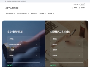 고용서비스 통합시스템					 					 인증 화면